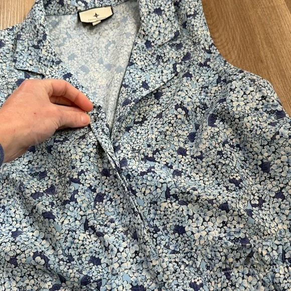 Tuckernuck Royal Shirt Dress Blue Hydrangea Lightweight Sleeveless Medium - Picture 4 of 9